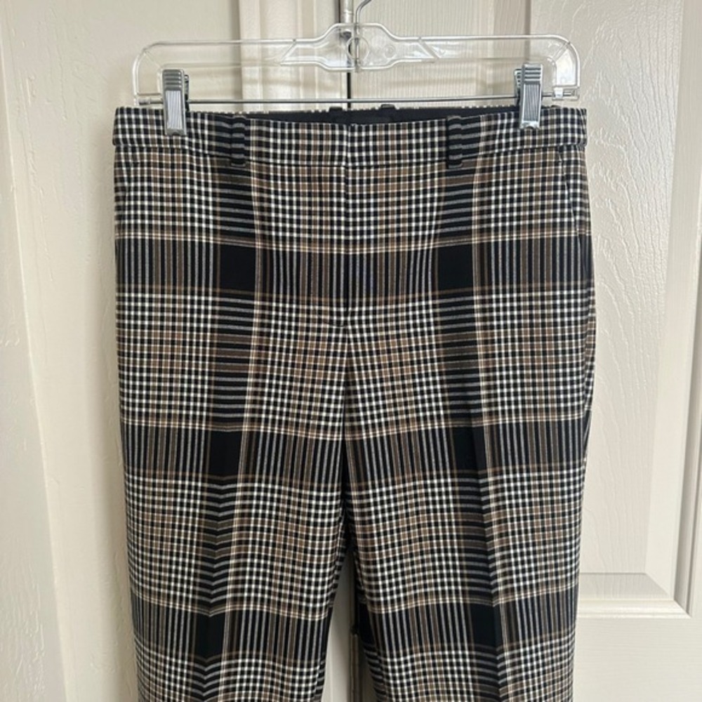 Theory Demitria 4 Becket Portland Plaid Flare Pants Size 4 - Picture 4 of 10